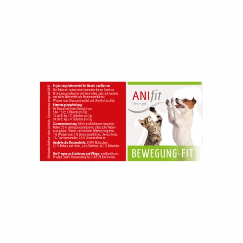 Hond Kat Voedingssupplementen Beweging fit 80g 1 Stuk -3- Anifit